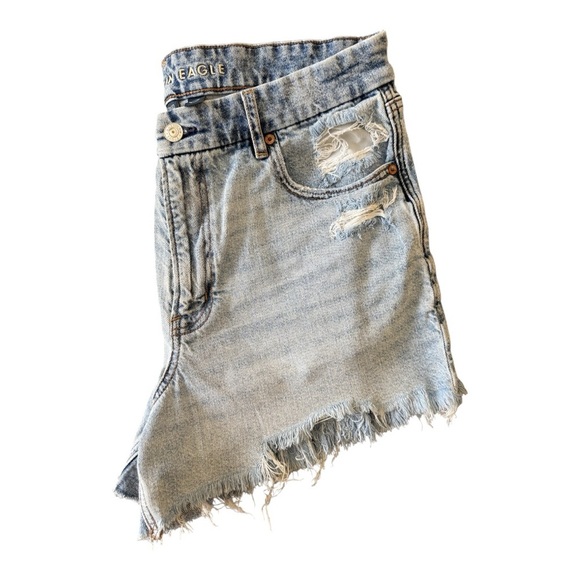 American Eagle Strigid Curvy Super High-Waisted Relaxed Shorts size 14 - Picture 3 of 7